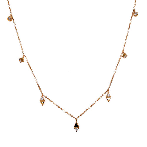 Diamond 7 Charm Necklace