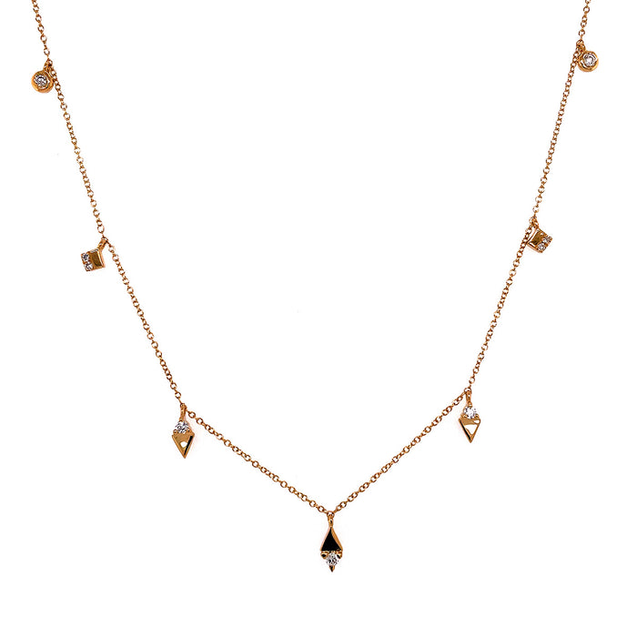 Diamond 7 Charm Necklace