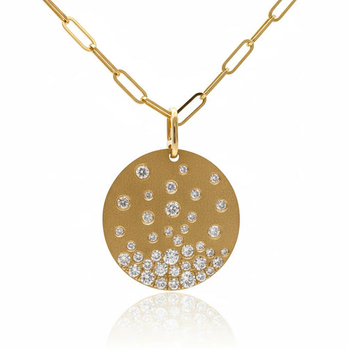Diamond Disc Pendant Necklace