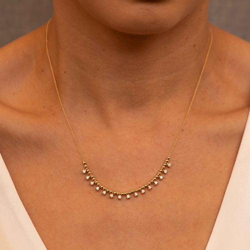 Diamond Bead Necklace Image 2