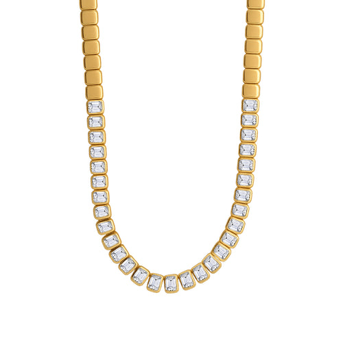 16.09tcw Diamond Bezel Set Necklace