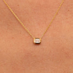 Diamond Bezel Set Pendant Necklace