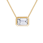 Diamond Bezel Set Pendant Necklace