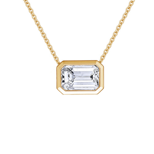 Diamond Bezel Set Pendant Necklace