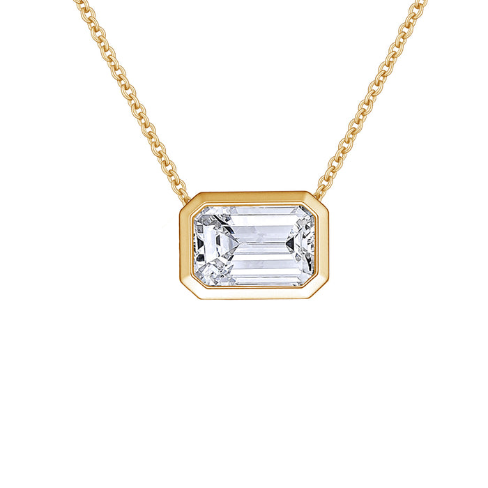 Diamond Bezel Set Pendant Necklace
