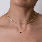 Garnet & Diamond Necklace