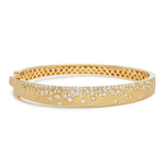 Scattered Diamond Wide Hinged Bangle