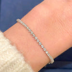 1.04tcw Diamond Bezel Tennis Bracelet