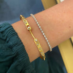 1.04tcw Diamond Bezel Tennis Bracelet