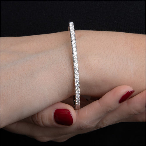 2.01tcw Diamond Large Bangle Bracelet Image 2