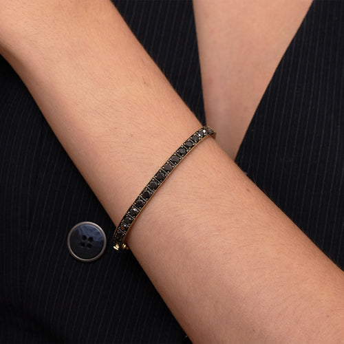 Black Diamond Bangle Bracelet Image 2