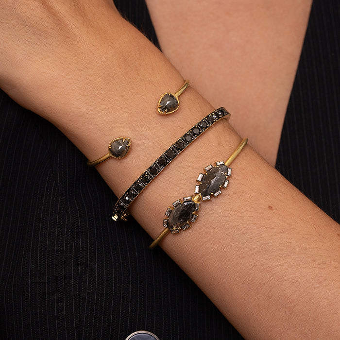 Black Diamond Bangle Bracelet