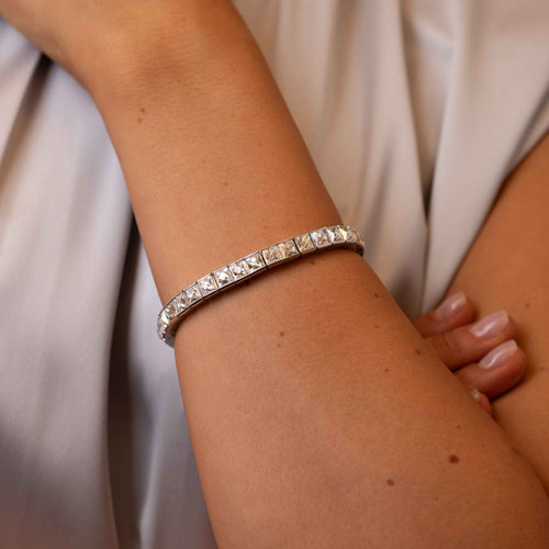 French Cut Diamond Tennis Bracelet Image 2