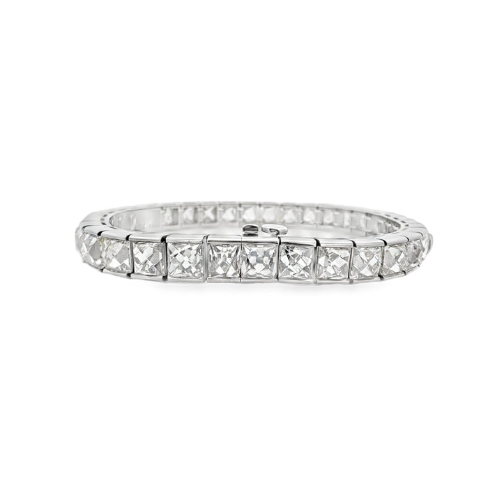 French Cut Diamond Tennis Bracelet