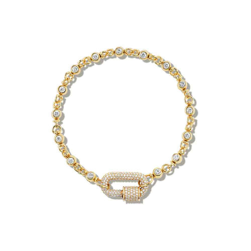 Small Rolling Can Diamond Chain Bracelet Image 2