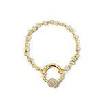 Small Rolling Can Diamond Chain Bracelet