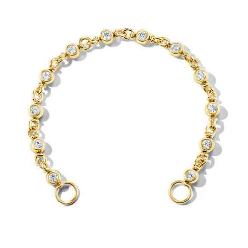Small Rolling Can Diamond Chain Bracelet