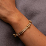 Diamond Station Hinged Bracelet