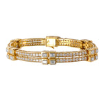 Diamond Station Hinged Bracelet