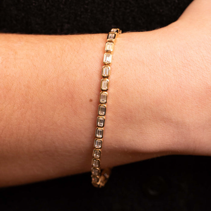 4.06tcw Diamond Bezel Set Bracelet