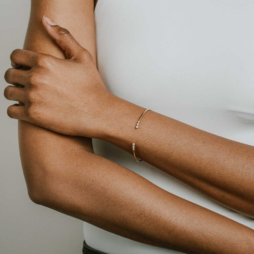 Trio Diamond Bezel Cuff Image 2