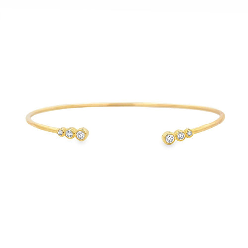 Trio Diamond Bezel Cuff