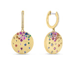 Rainbow Disc Drop Earrings