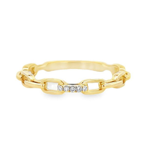 Diamond Chain Link Ring
