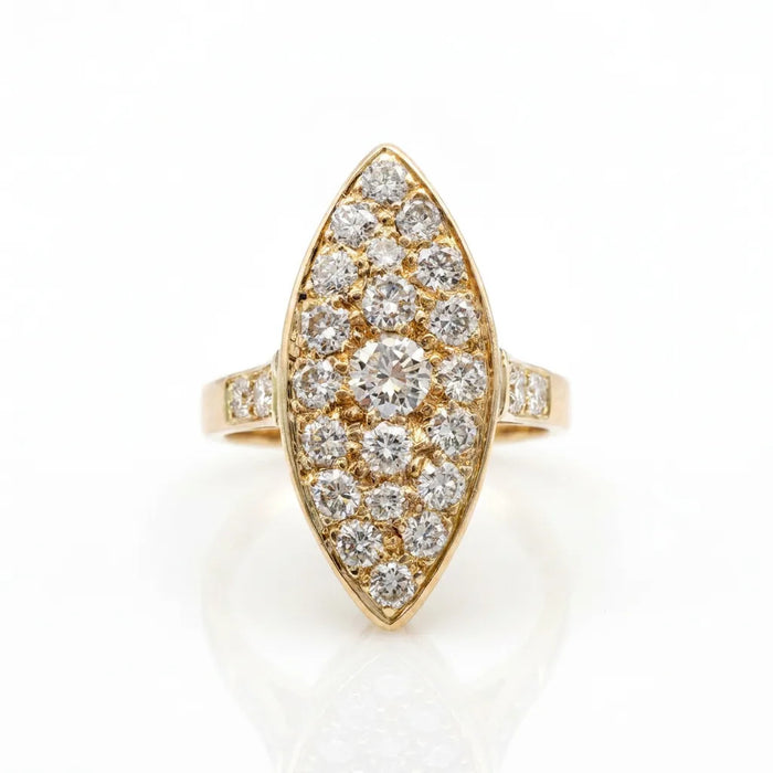 Diamond Navette Statement Ring