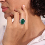 Sugarloaf Emerald & Diamond Cocktail Ring