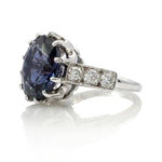 Blue Spinel and Diamond Cocktail Ring