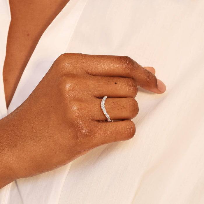 Pavé Diamond Shadow Band