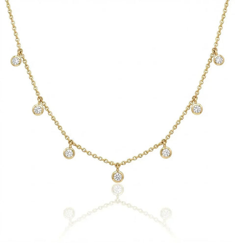 7 Diamond Drop Necklace