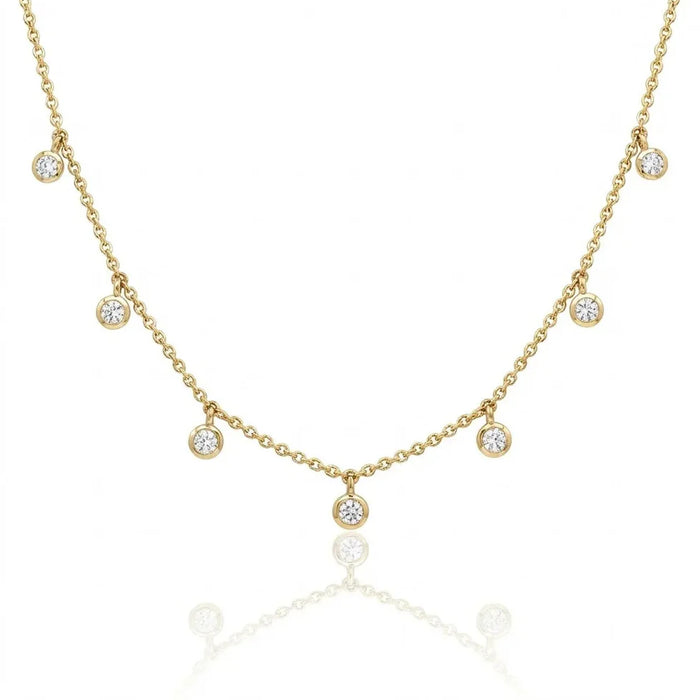 7 Diamond Drop Necklace