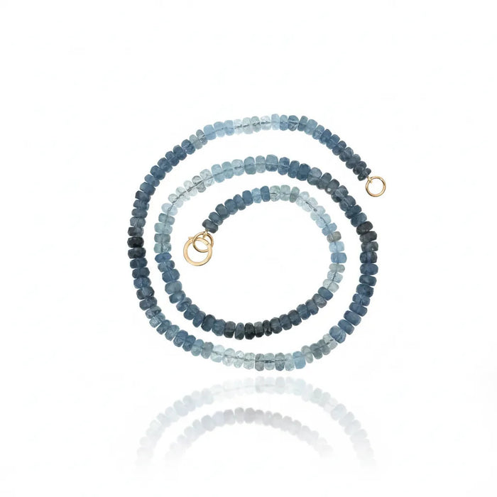 Aquamarine Bead Strand Necklace