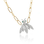Diamond Bee Pendant Necklace
