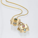Yari “Tesoro” Nugget Charm Pendant - Multi-Shaped Gemstones