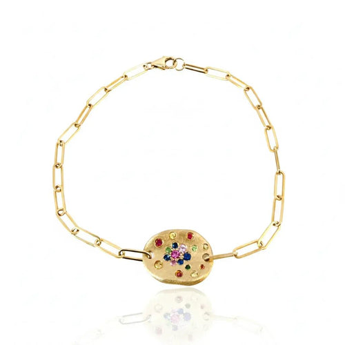 Scattered Rainbow Sapphire Bracelet