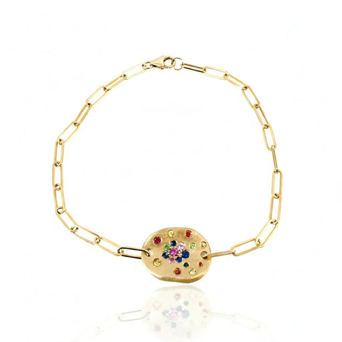 Scattered Rainbow Sapphire Bracelet