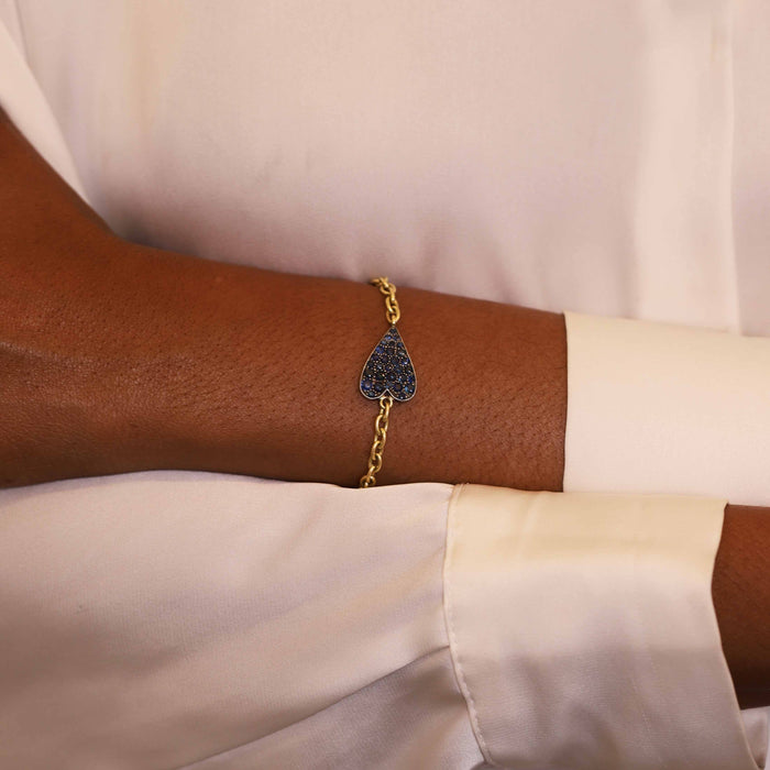 Sapphire Heart Bracelet