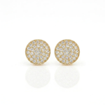 Diamond Disc Earrings