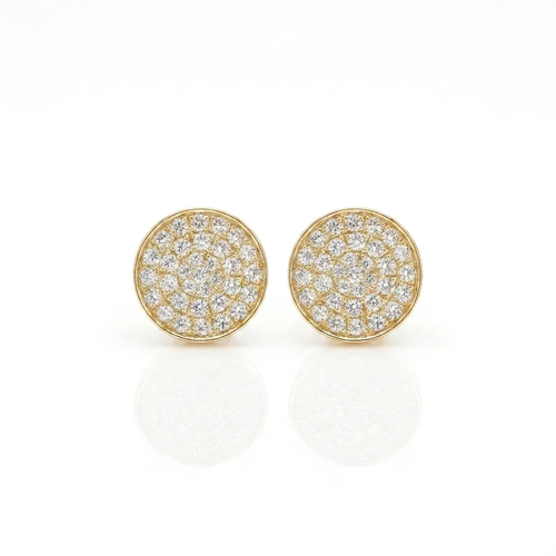 Diamond Disc Earrings