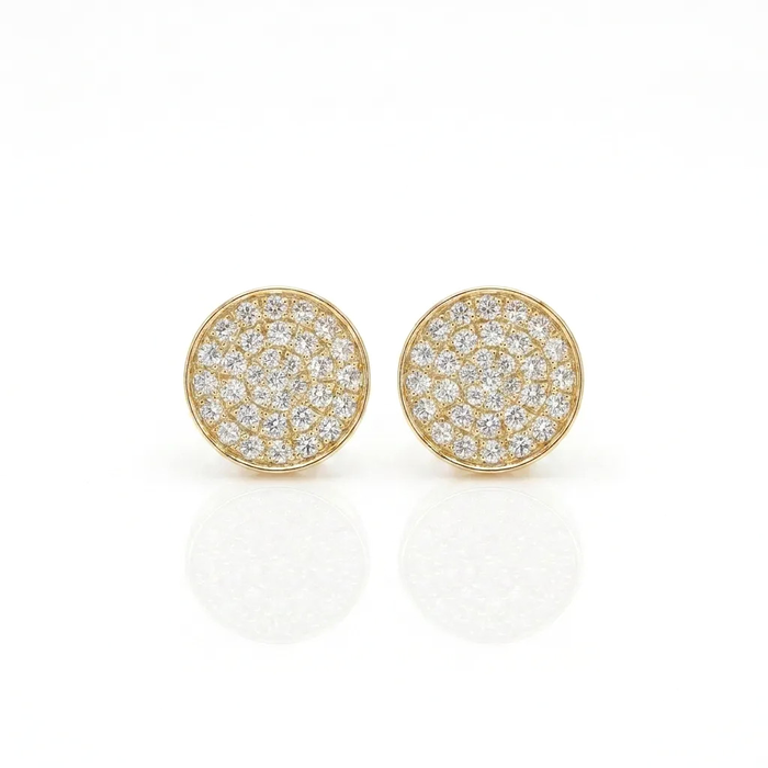 Diamond Disc Earrings