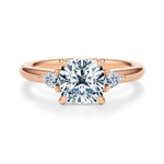 Ann Three-Stone Diamond Engagement Ring Setting