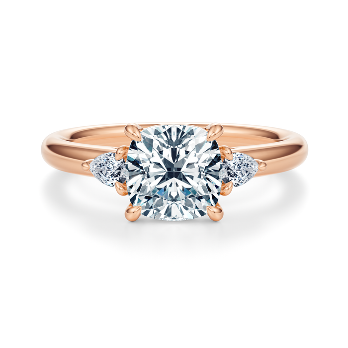 Ann Three-Stone Diamond Engagement Ring Setting