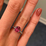 Pink Tourmaline & Diamond Cocktail Ring