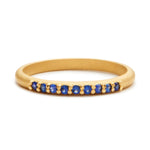 Pave Mid Topper Sapphire Band