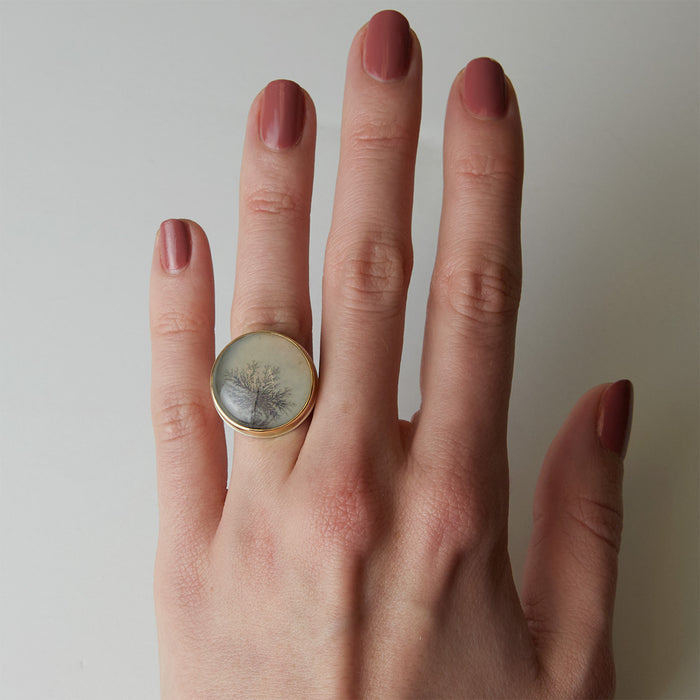 Dendritic Agate Cocktail Ring