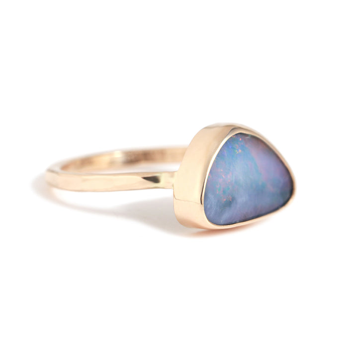 Australian Opal Half Moon Ring
