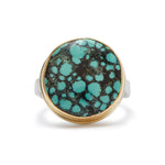 Hubei Turquoise Round Cocktail Ring